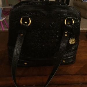 Brahmin black leather handbag